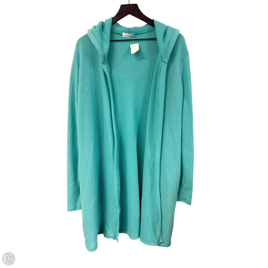 Cardigan By Clothes Mentor In Aqua, Size: Xl