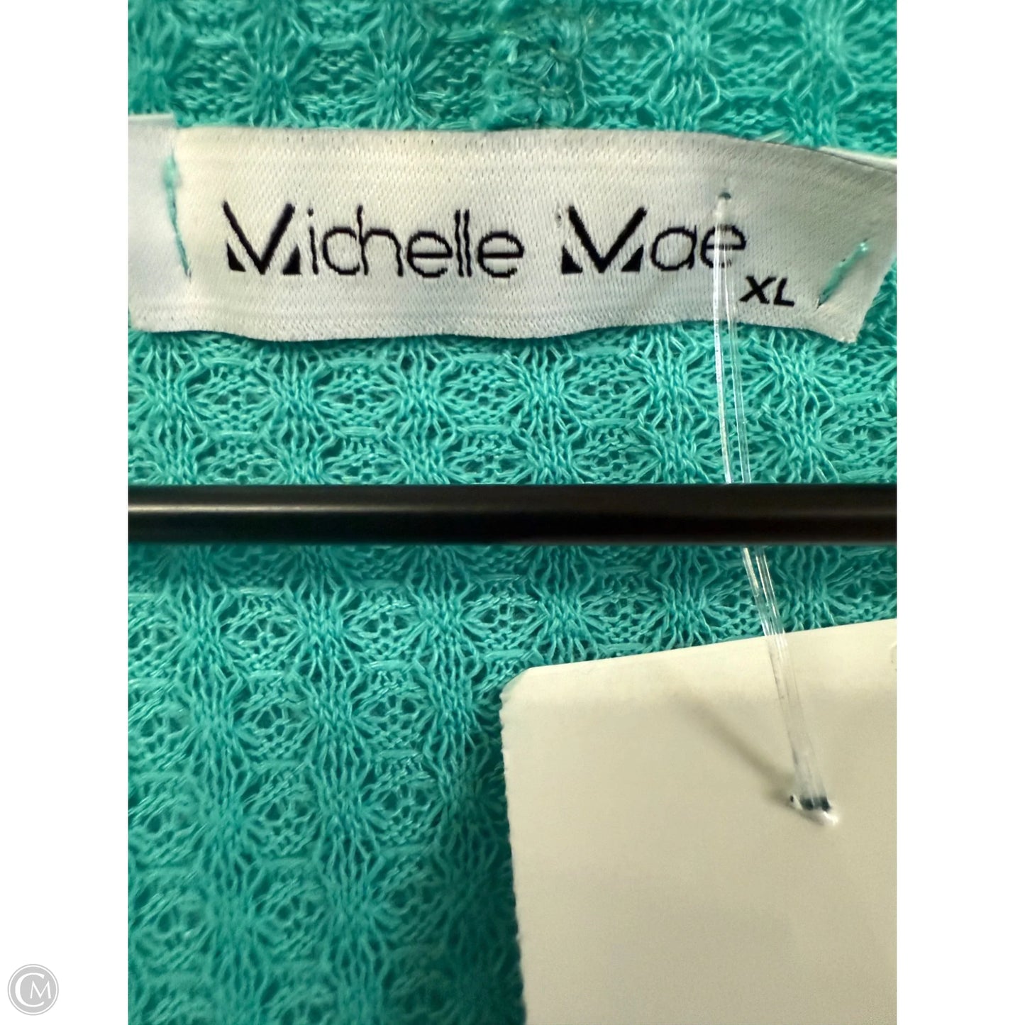 Cardigan By Clothes Mentor In Aqua, Size: Xl