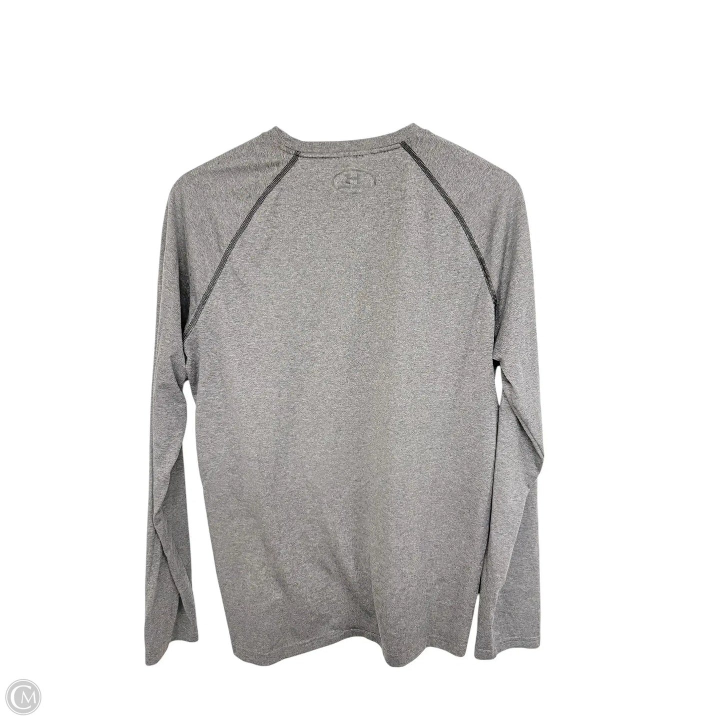 Athletic Top Long Sleeve Crewneck By Under Armour In Grey, Size: M