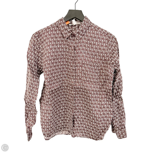 Blouse Long Sleeve By Garnet Hill In Purple, Size: 2