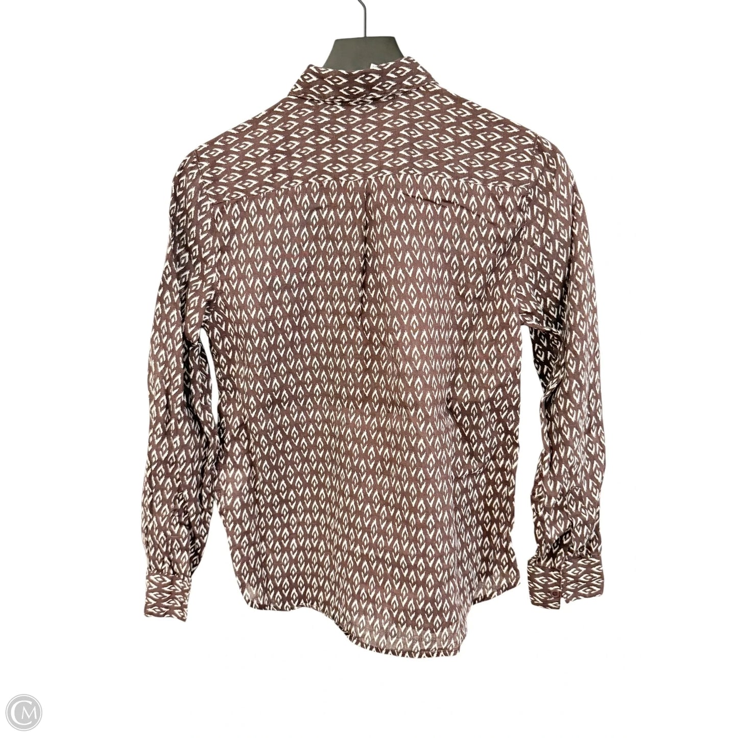 Blouse Long Sleeve By Garnet Hill In Purple, Size: 2