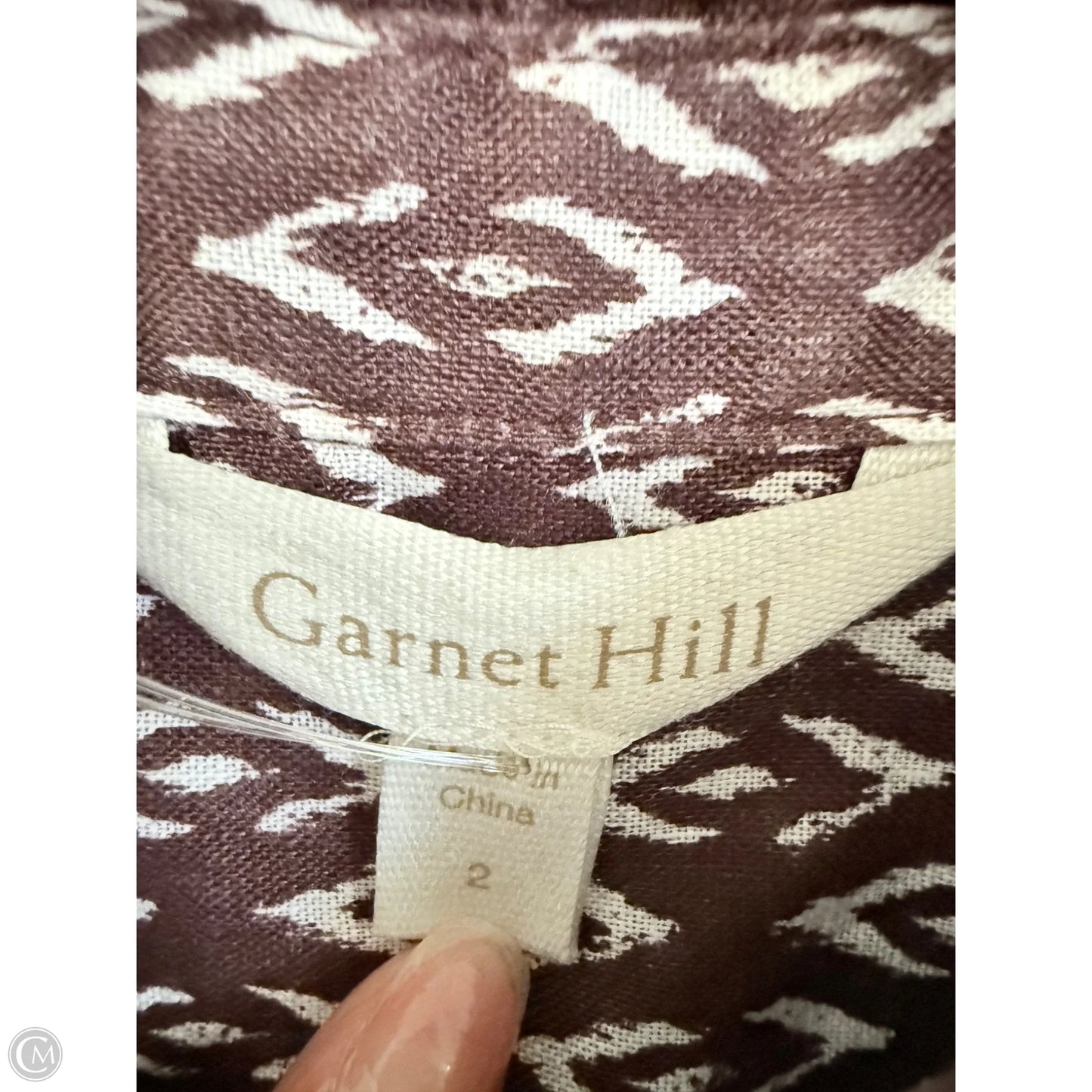 Blouse Long Sleeve By Garnet Hill In Purple, Size: 2