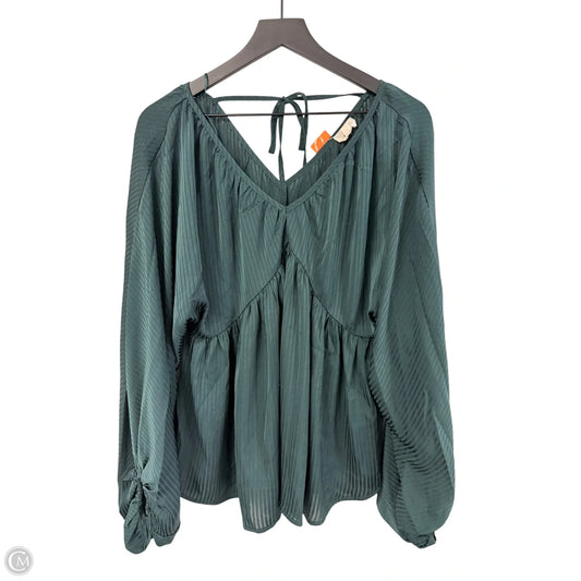 Top Long Sleeve By 143 Story In Green, Size: M
