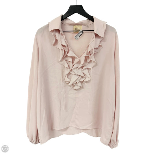 Top Long Sleeve By Elie Tahari In Pink, Size: Xl