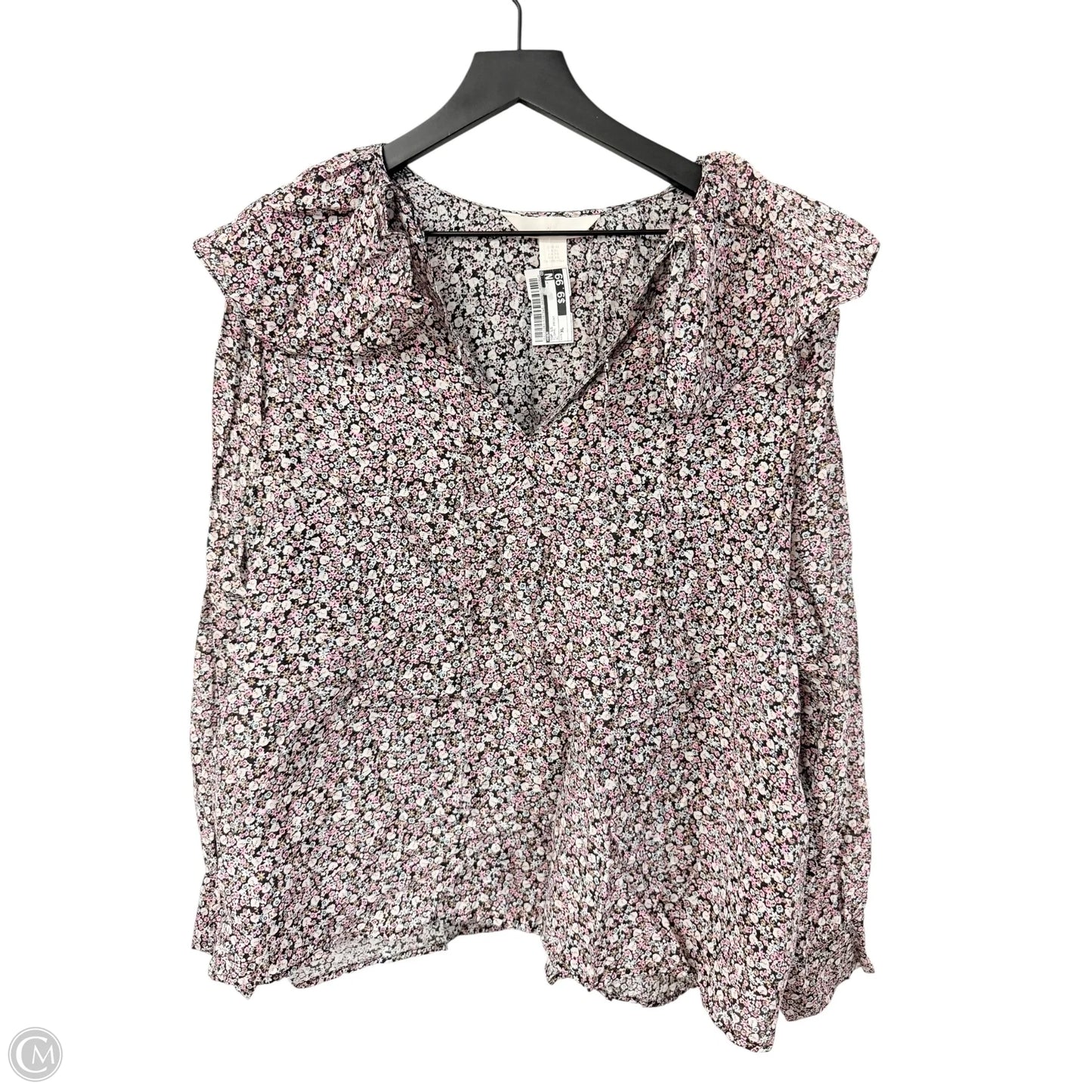Top Long Sleeve By H&m In Floral Print, Size: Xl
