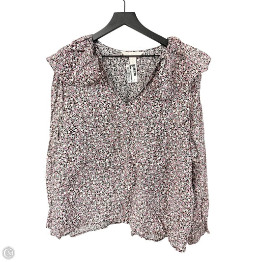 Top Long Sleeve By H&m In Floral Print, Size: Xl