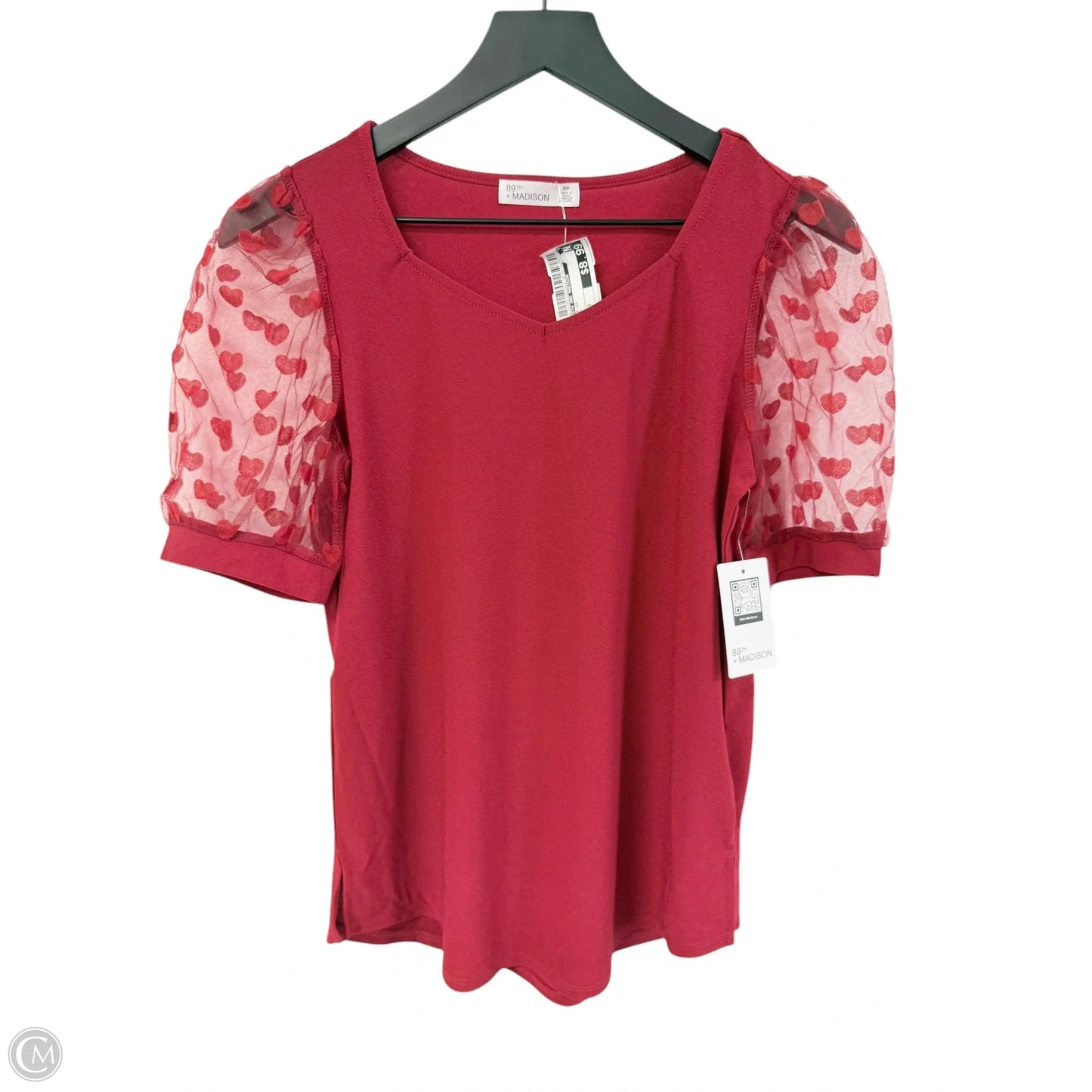 Top Short Sleeve By 89th And Madison In Red, Size: S