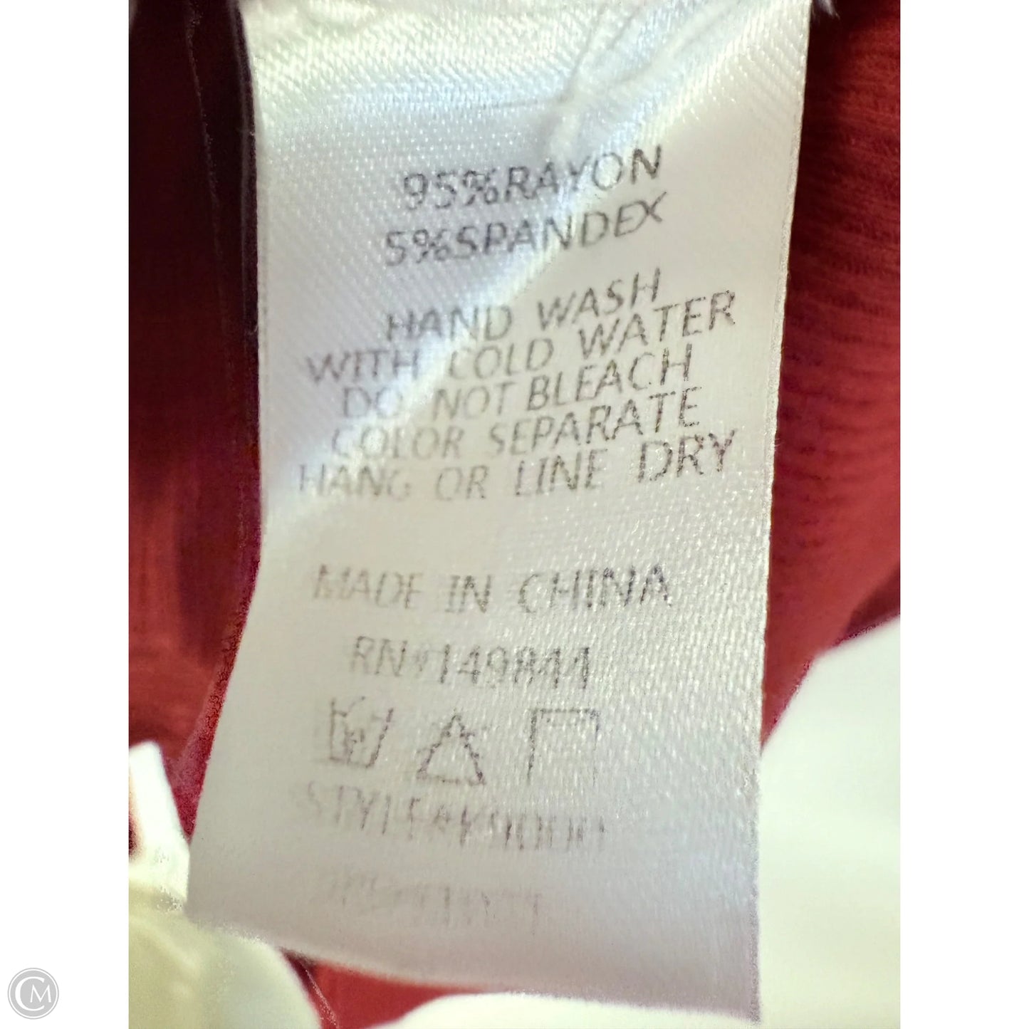 Top Long Sleeve By Clothes Mentor In Red, Size: S