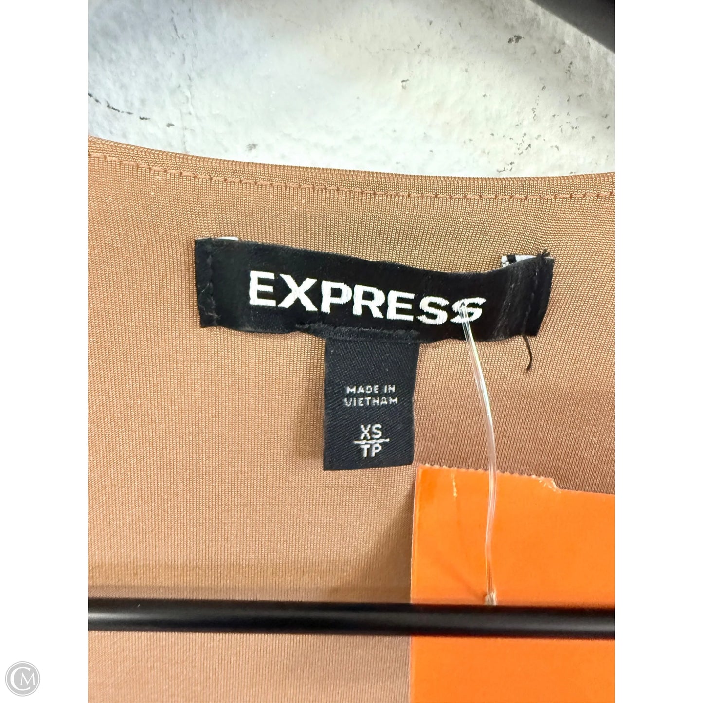 Top Long Sleeve By Express In Tan, Size: Xs