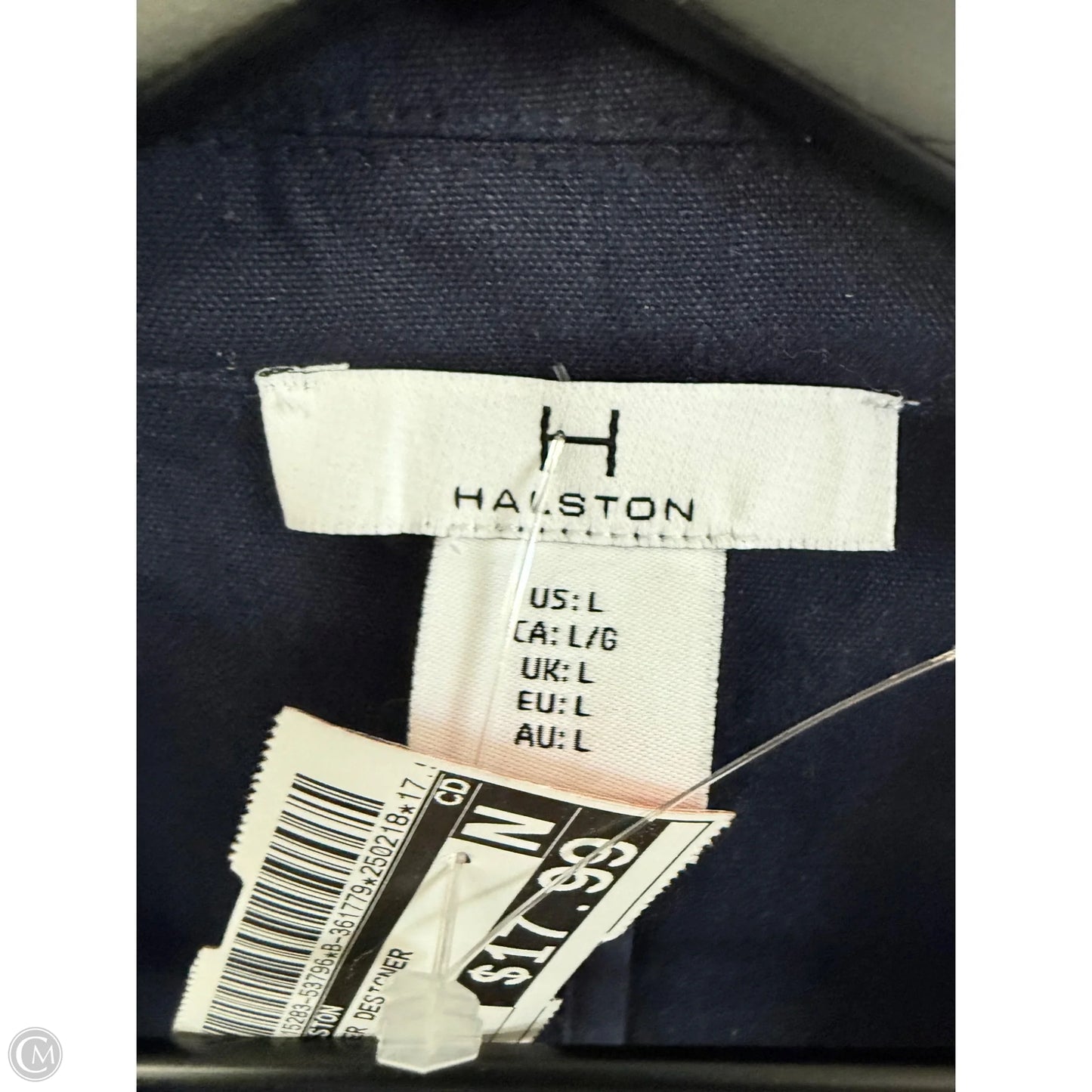 Blazer Designer By Halston In Blue, Size: L
