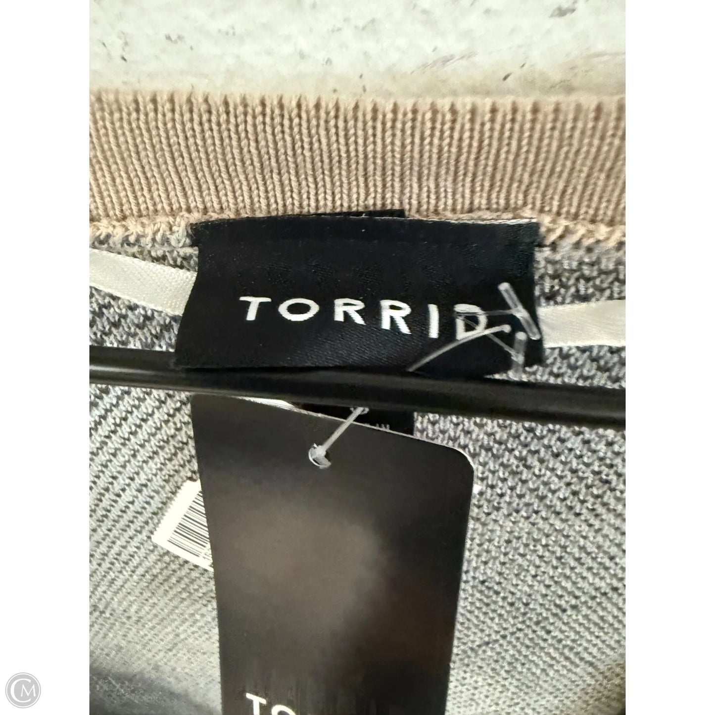 Sweater Cardigan By Torrid In Blue & Tan, Size: 3x