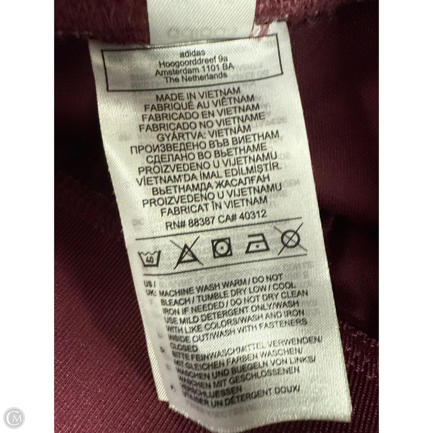 Athletic Pants By Adidas In Red, Size: S