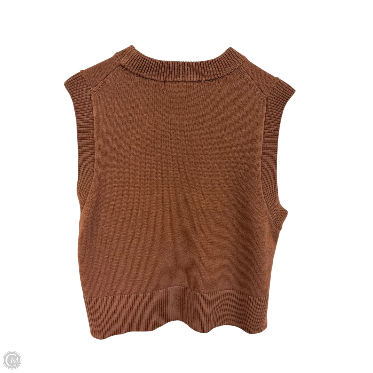 Vest Sweater By French Connection In Brown, Size: L