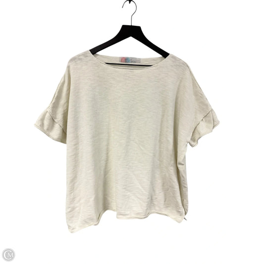 Top Short Sleeve By Free People In Ivory, Size: S