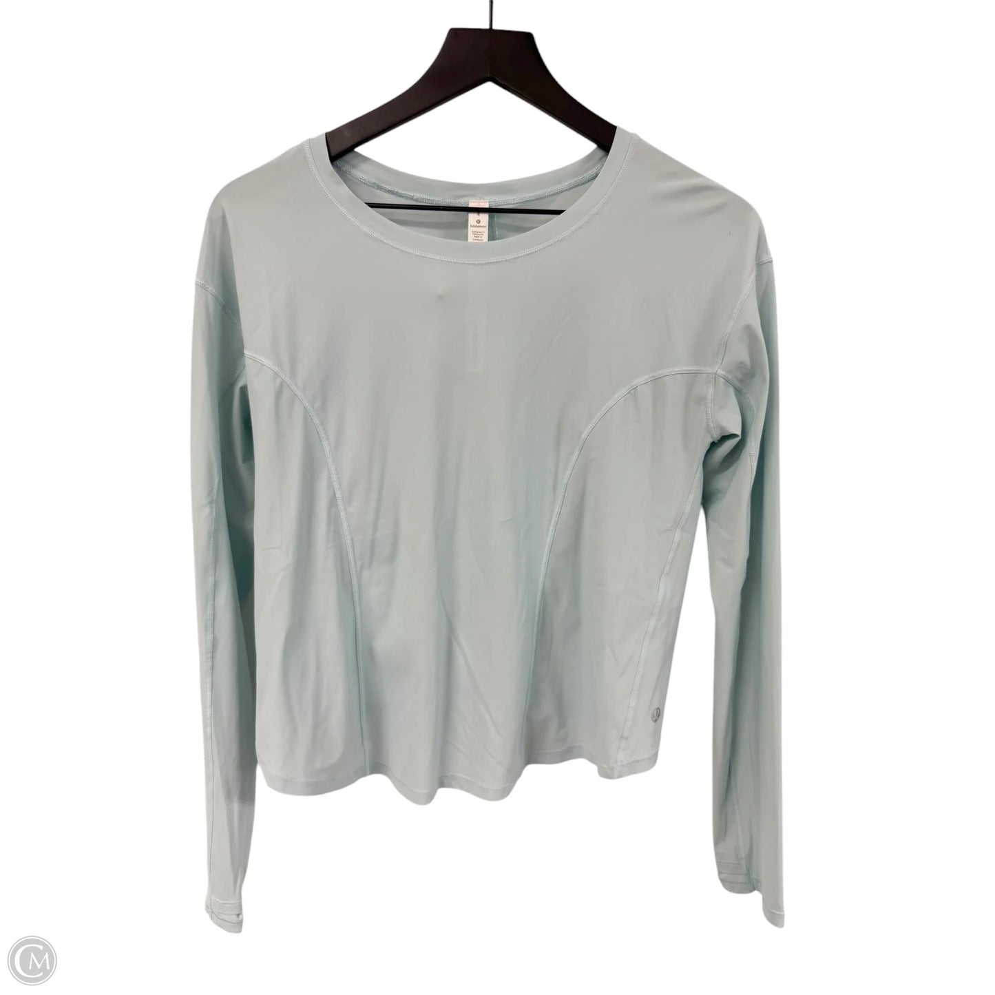 Athletic Top Long Sleeve Crewneck By Lululemon In Blue, Size: 4