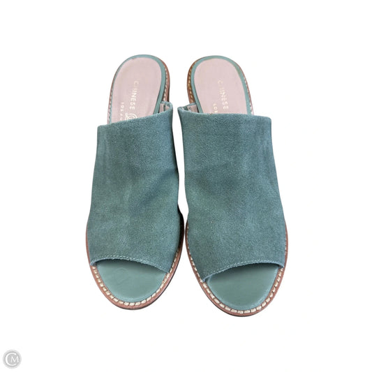 Shoes Heels Block By Chinese Laundry In Green, Size: 6.5