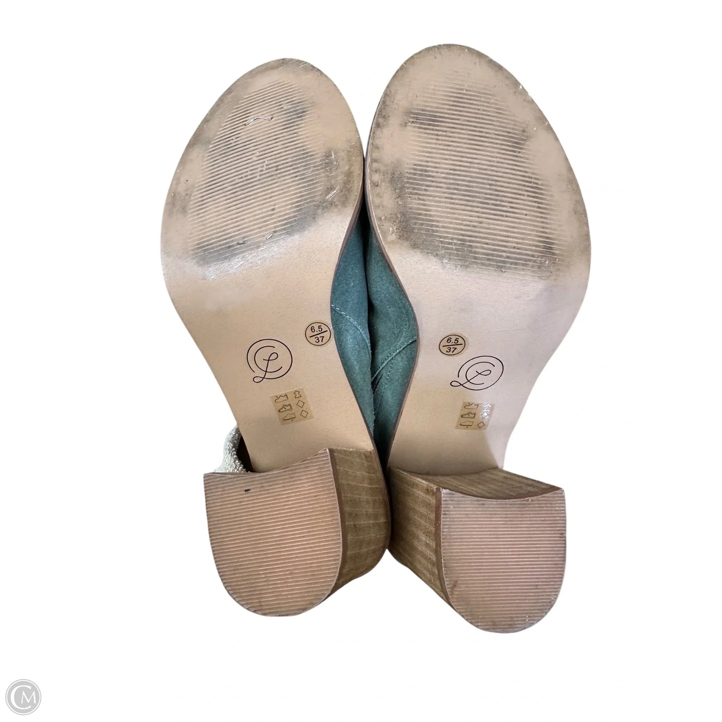 Shoes Heels Block By Chinese Laundry In Green, Size: 6.5