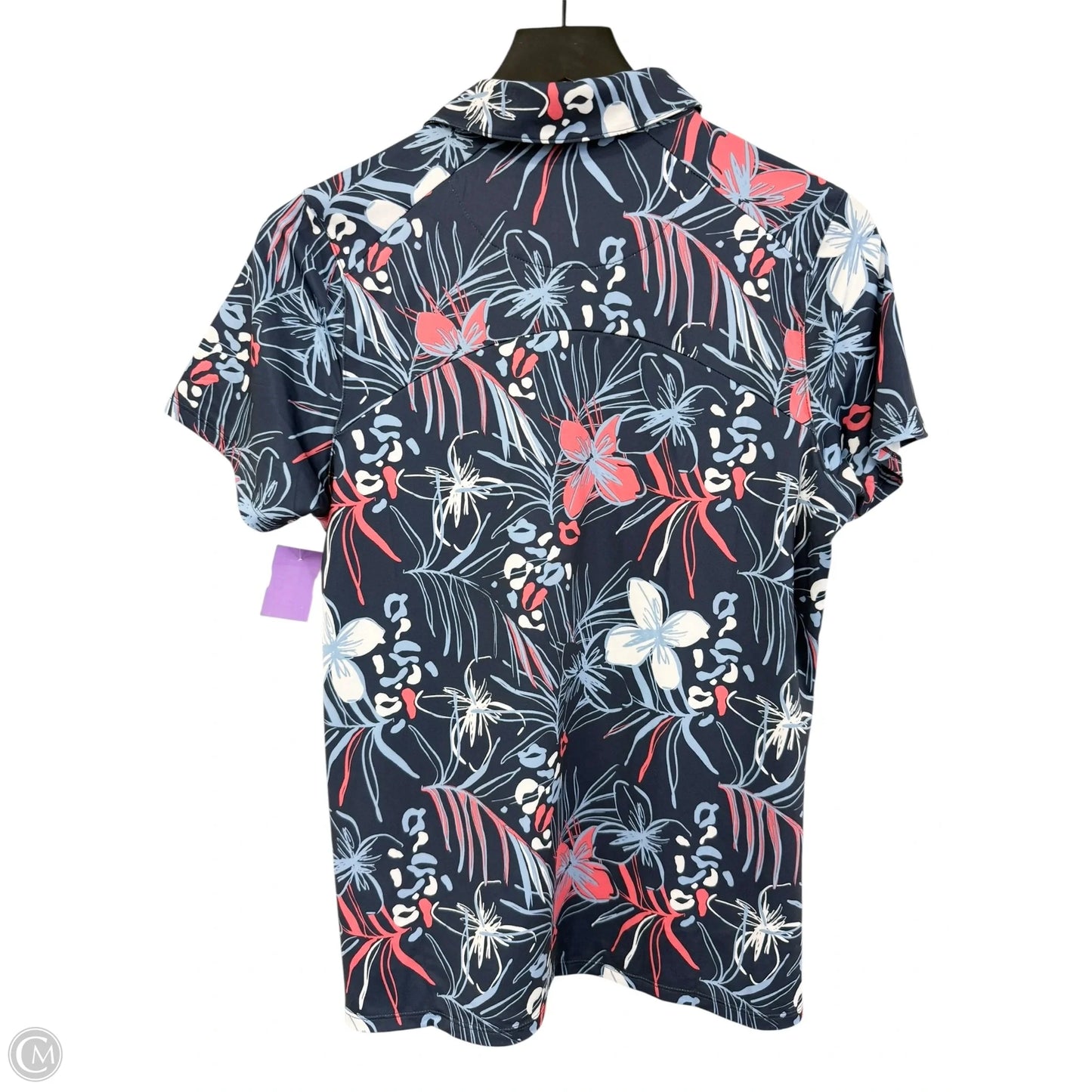 Athletic Top Short Sleeve By Puma In Blue, Size: M