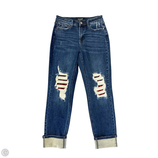 Jeans Boyfriend By Judy Blue In Blue Denim, Size: 4