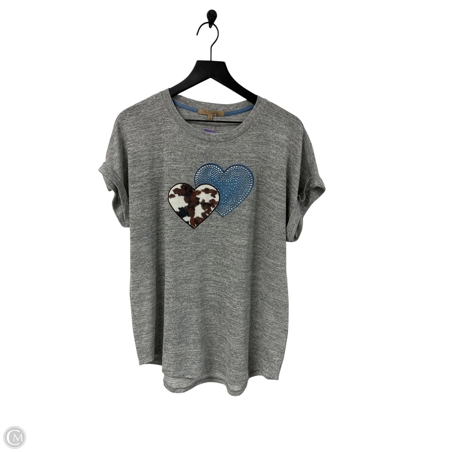 Top Short Sleeve By Clothes Mentor In Grey, Size: L