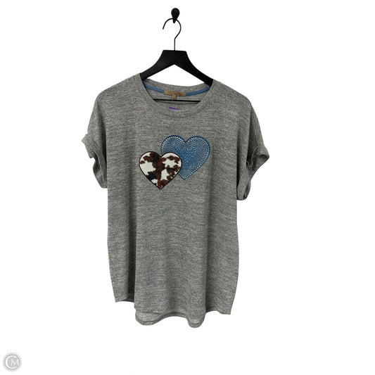 Top Short Sleeve By Clothes Mentor In Grey, Size: L