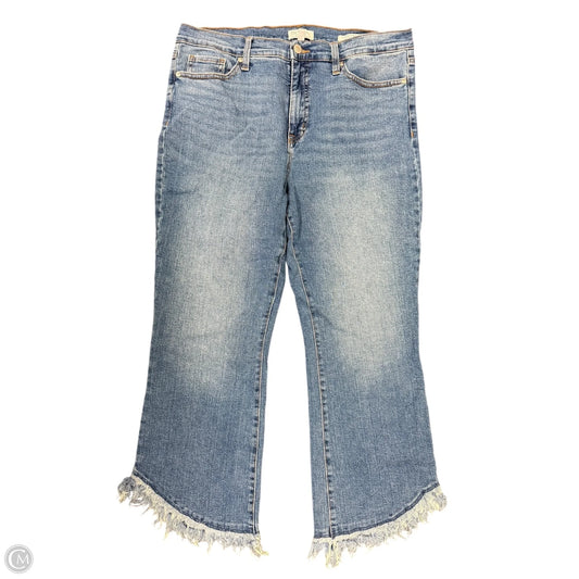 Jeans Cropped By Sofia By Sofia Vergara In Blue Denim, Size: 12