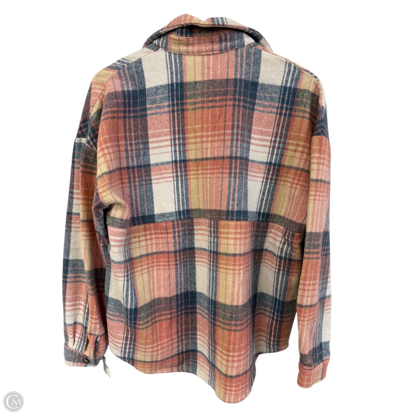 Jacket Shirt By Clothes Mentor In Pink, Size: S
