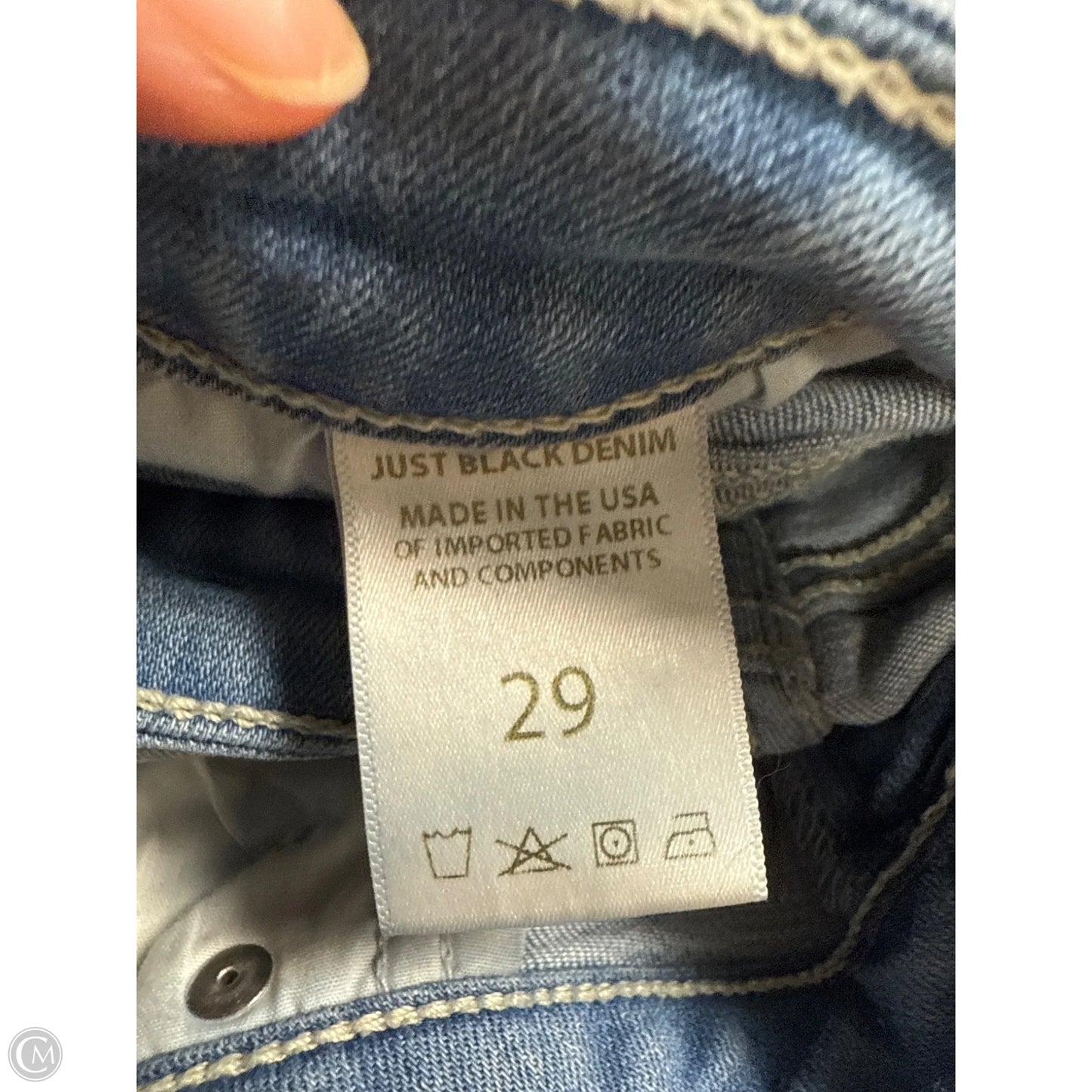 Jeans Straight By Just Black In Blue Denim, Size: 8