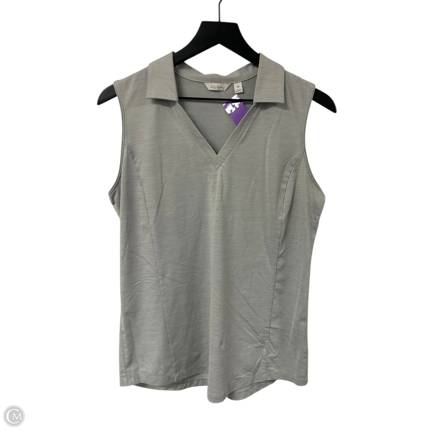 Top Sleeveless By Lady Hagen In Grey, Size: M