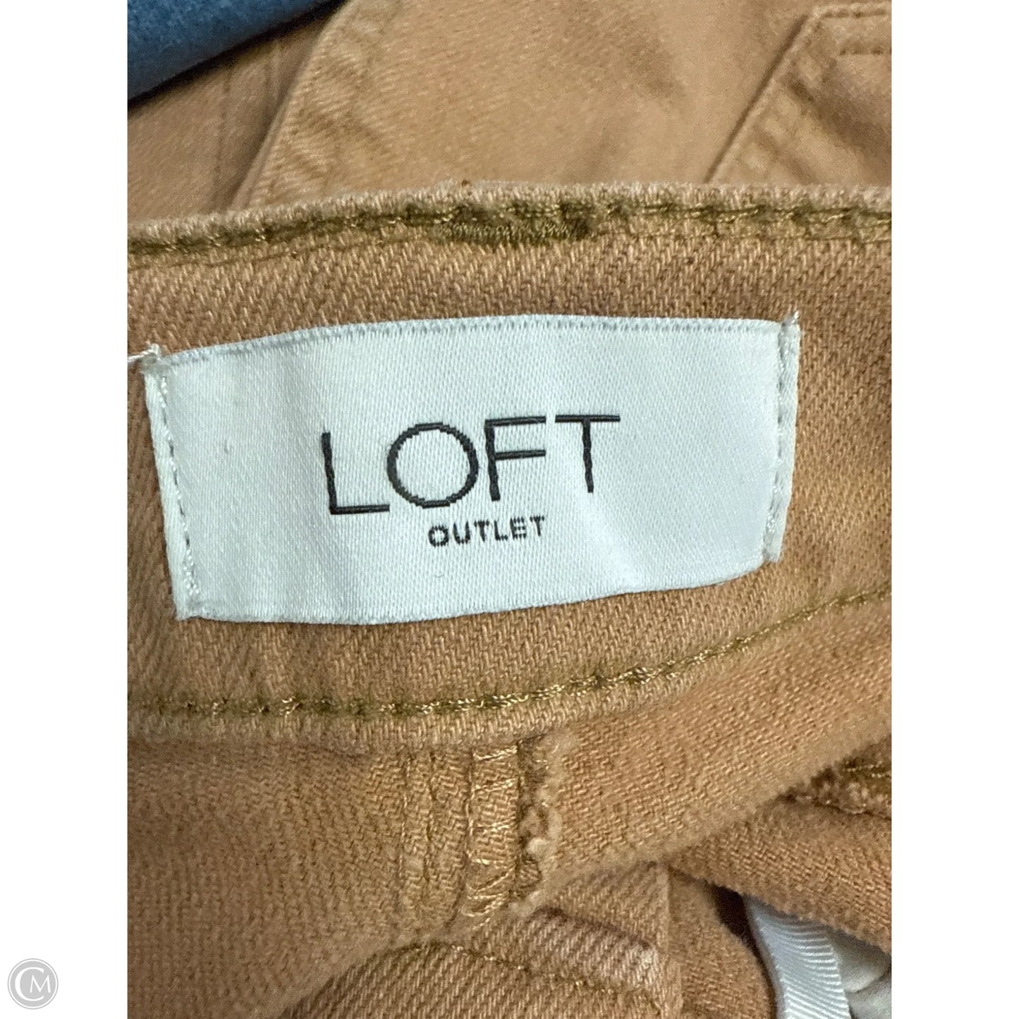 Jeans Straight By Loft In Brown Denim, Size: 10
