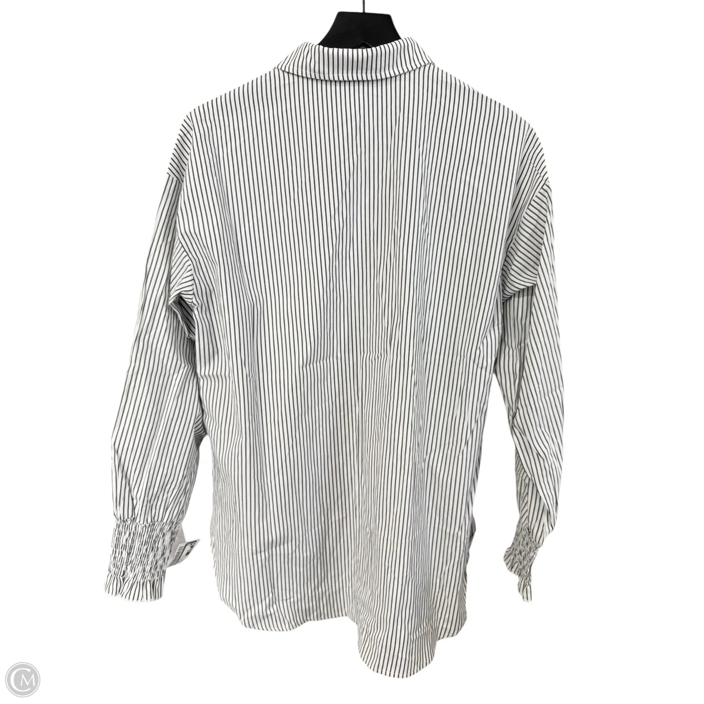 Blouse Long Sleeve By Cme In Striped Pattern, Size: S