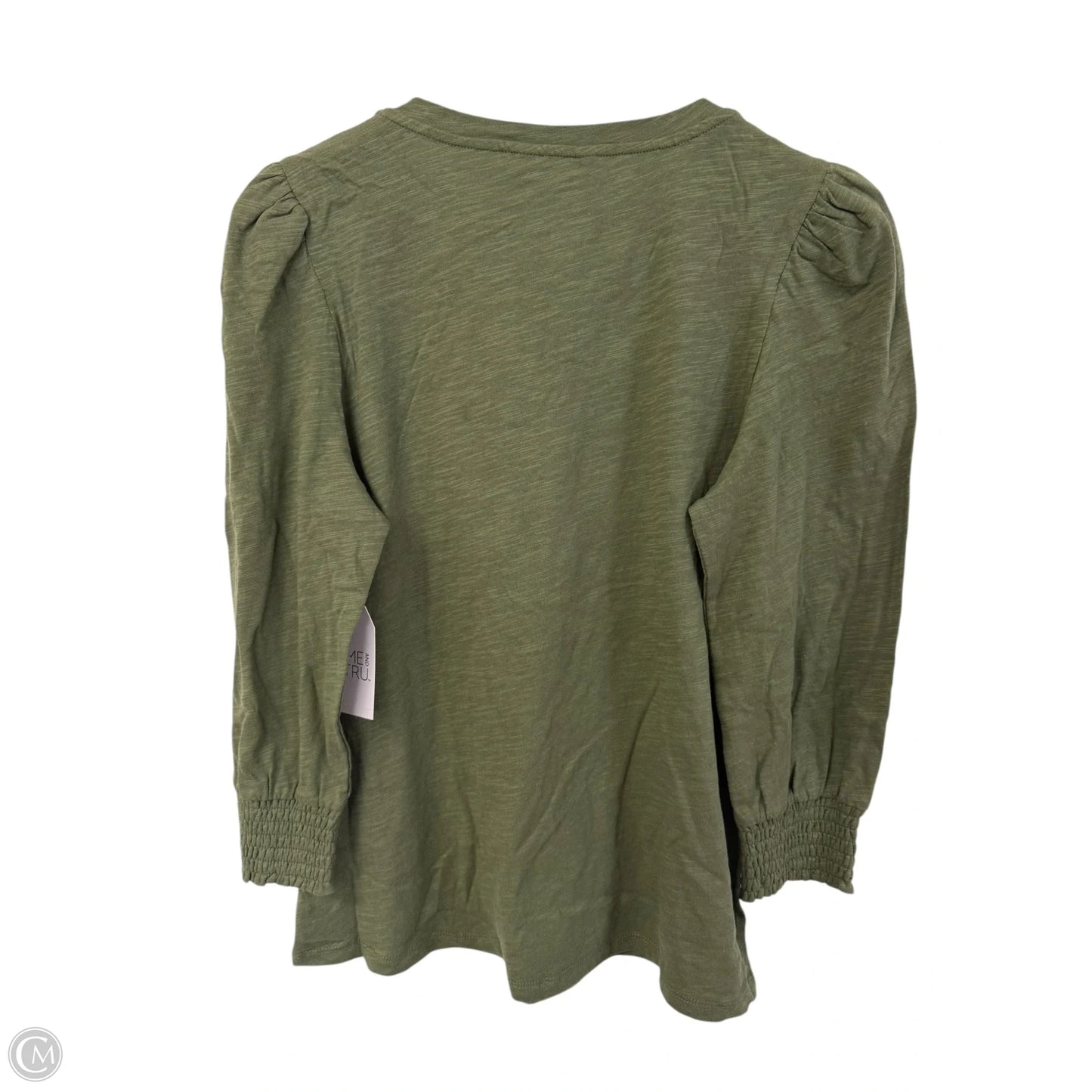 Top Long Sleeve Basic By Time And Tru In Green, Size: S