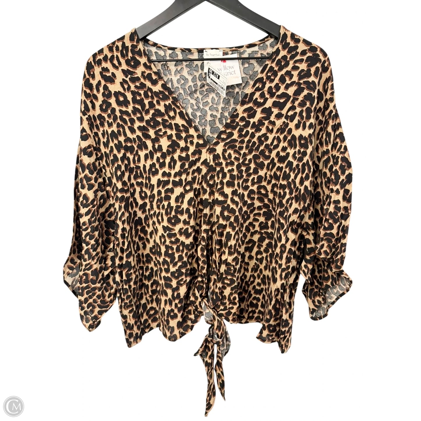 Top Short Sleeve By By Together In Animal Print, Size: L