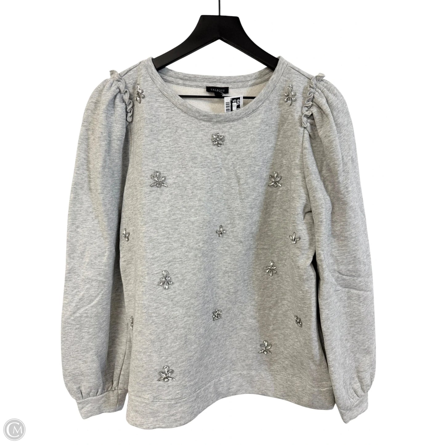 Sweatshirt Crewneck By Talbots In Grey, Size: M