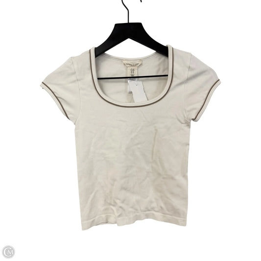 Top Short Sleeve By Clothes Mentor In White, Size: M