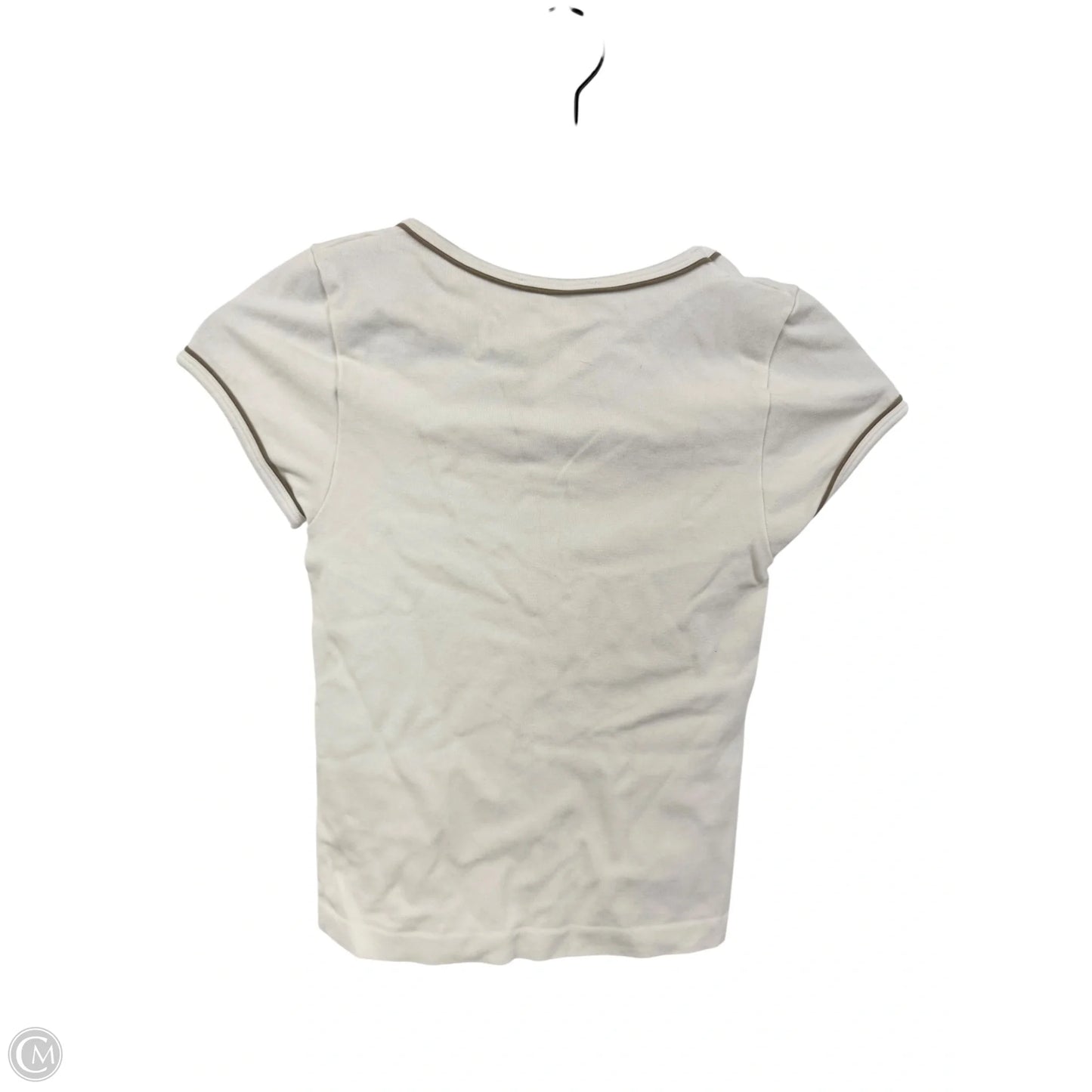 Top Short Sleeve By Clothes Mentor In White, Size: M