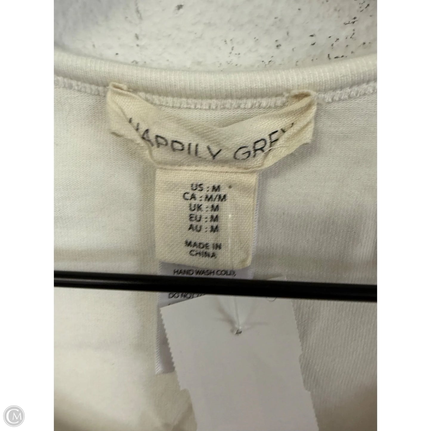 Top Short Sleeve By Clothes Mentor In White, Size: M