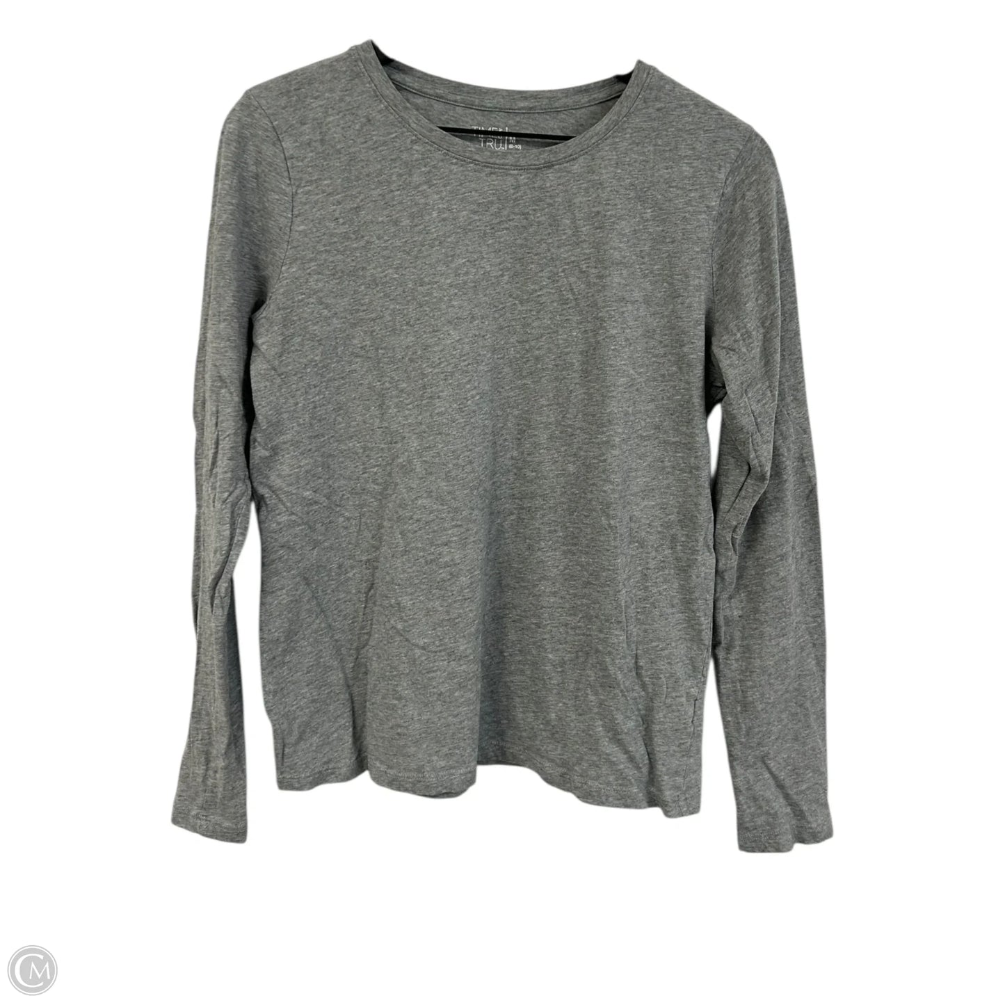 Top Long Sleeve Basic By Time And Tru In Grey, Size: M
