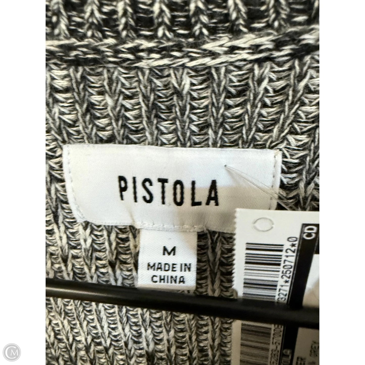 Sweater By Pistola In Black & Grey, Size: M