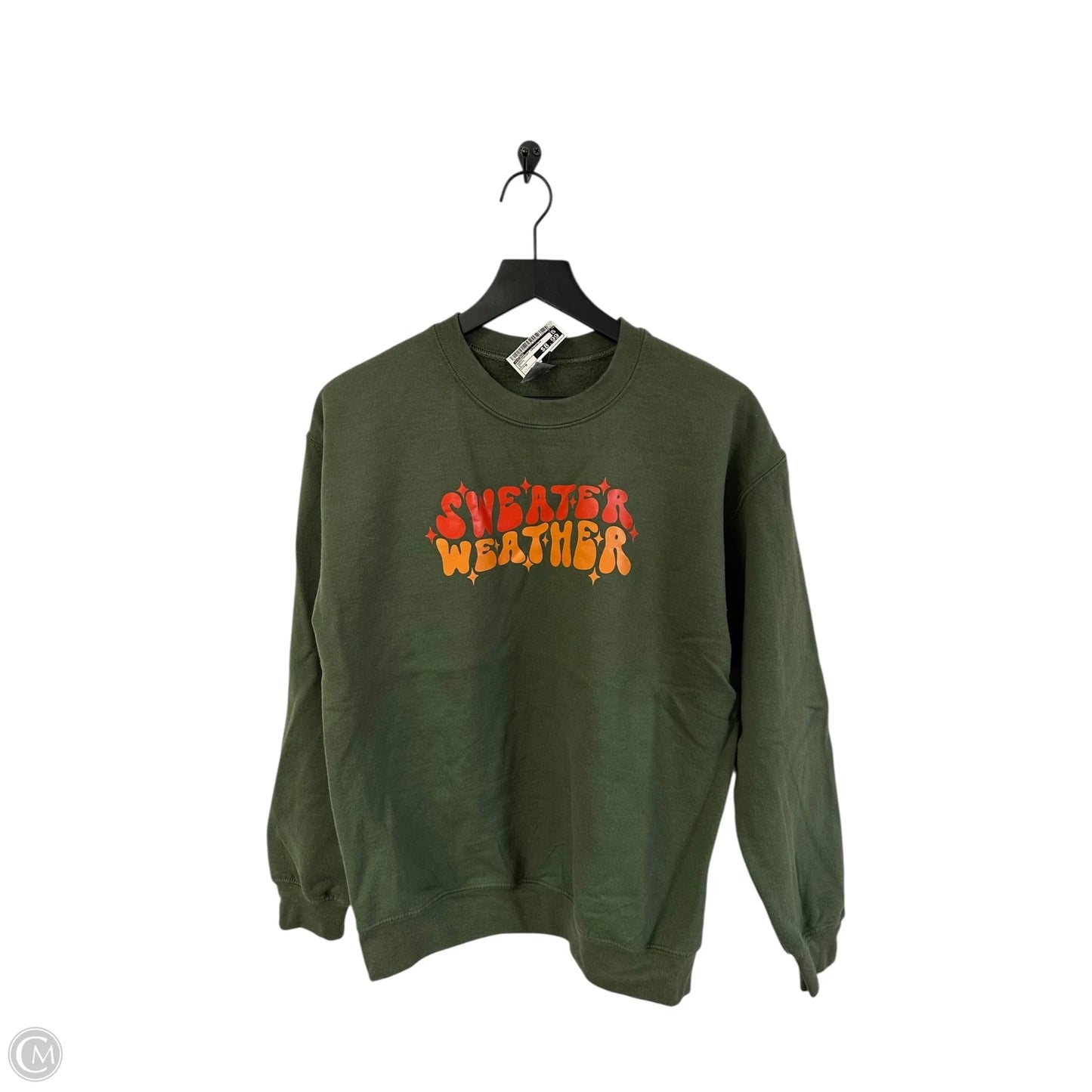 Sweatshirt Crewneck By Gildan In Green, Size: M