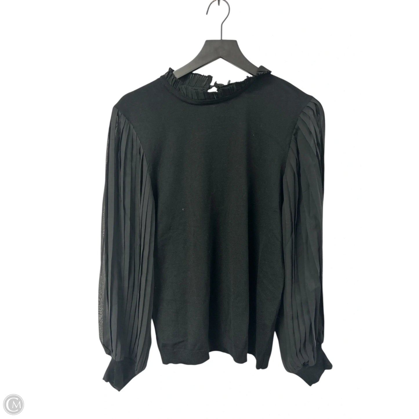 Top Long Sleeve By Adrianna Papell In Black, Size: L