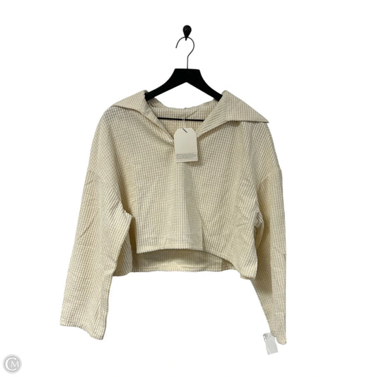Top Long Sleeve By Clothes Mentor In Cream, Size: L