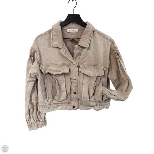 Jacket Denim By Leela & Lavender In Brown Denim, Size: S