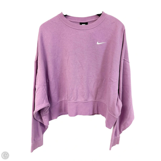 Sweatshirt Crewneck By Nike In Purple, Size: M