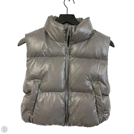 Vest Puffer & Quilted By Double Zero In Grey, Size: S