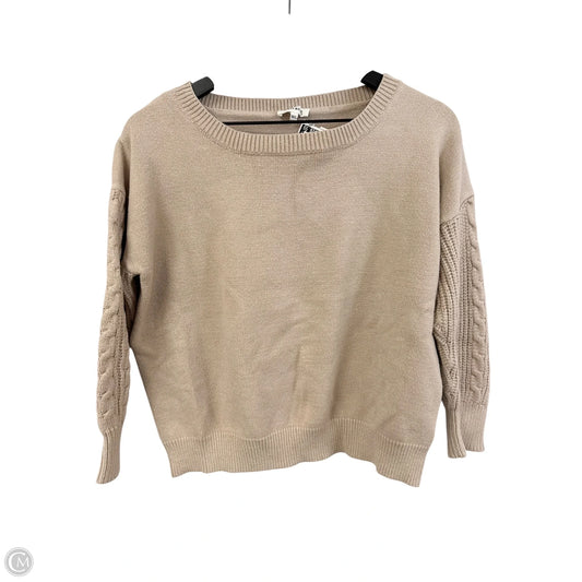 Sweater By Miracle In Tan, Size: M