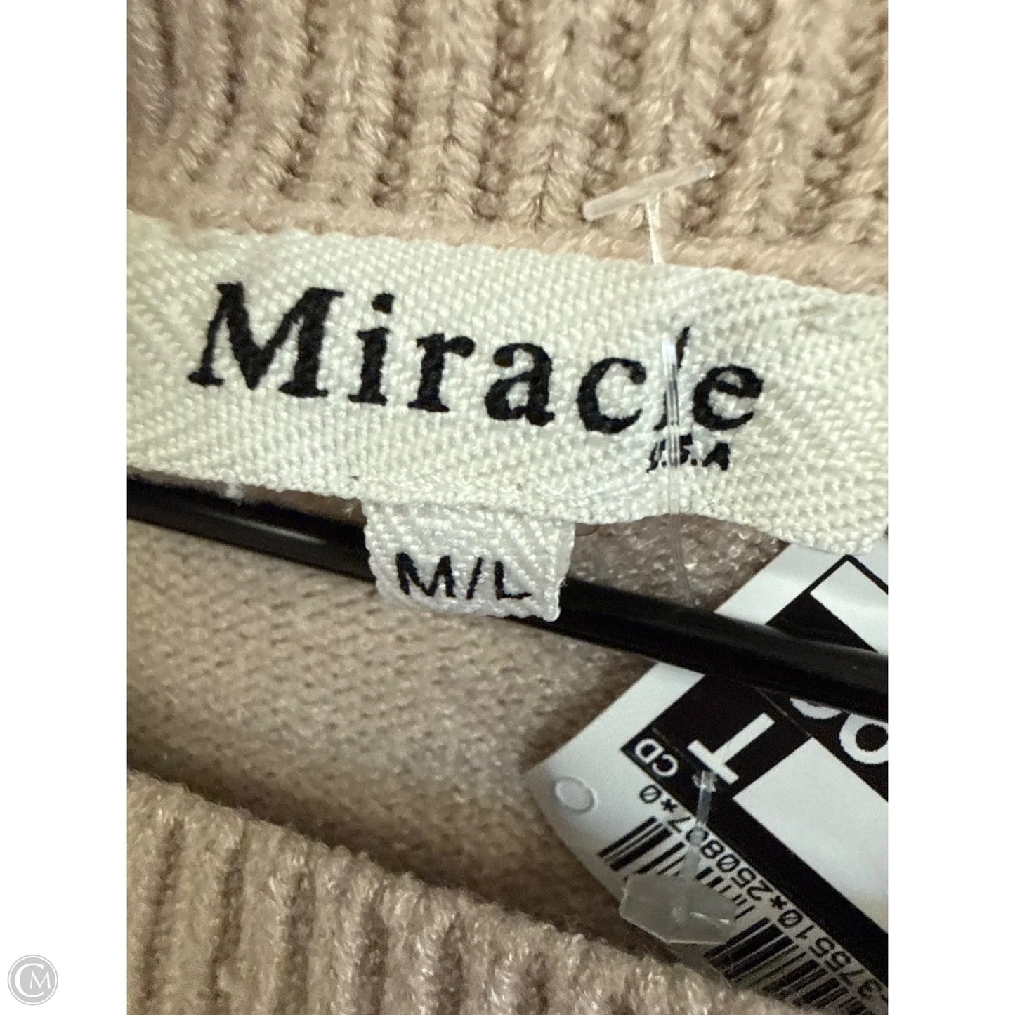Sweater By Miracle In Tan, Size: M