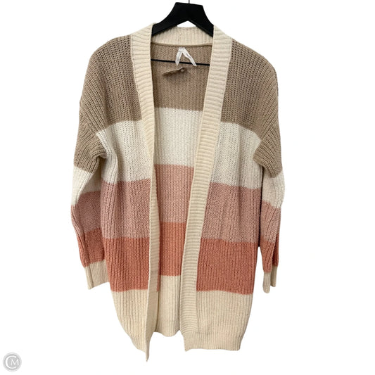 Sweater Cardigan By Dreamers In Tan, Size: M