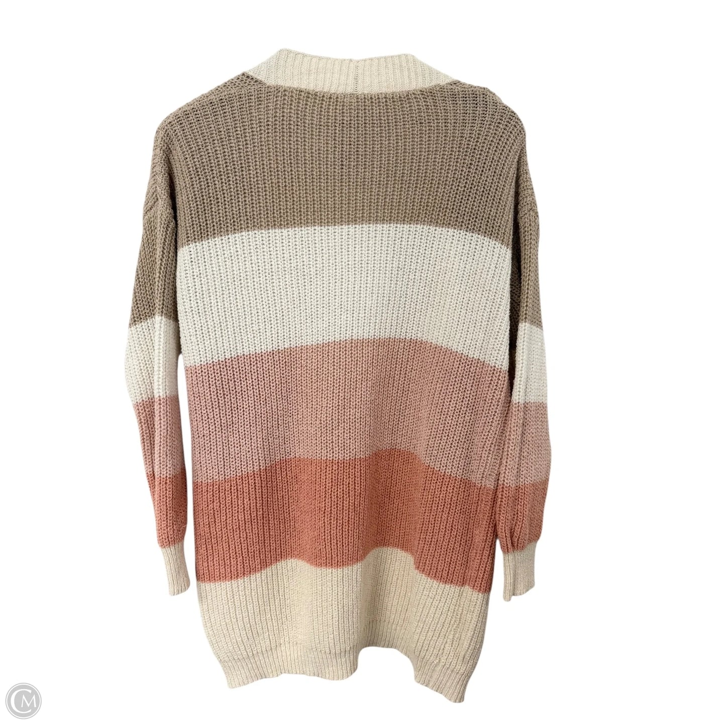 Sweater Cardigan By Dreamers In Tan, Size: M