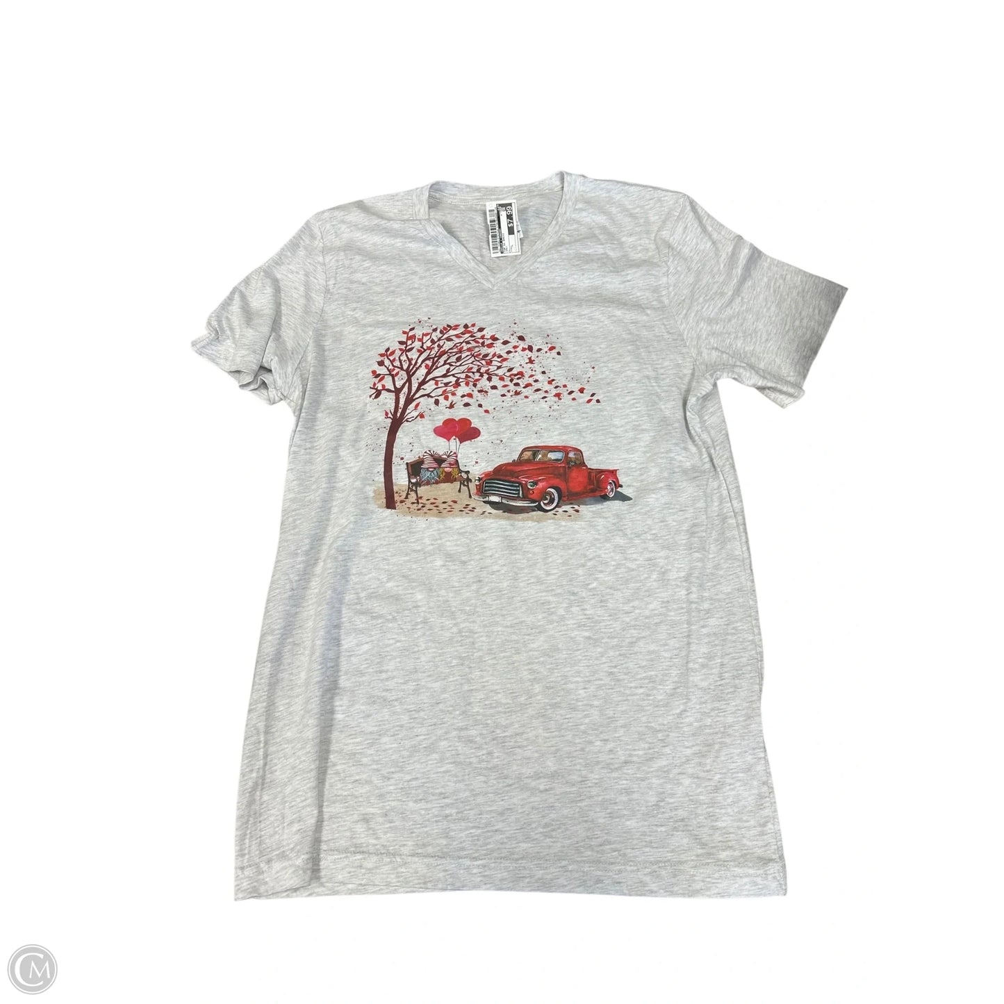 Top Short Sleeve Basic By Bella + Canvas In Grey, Size: L